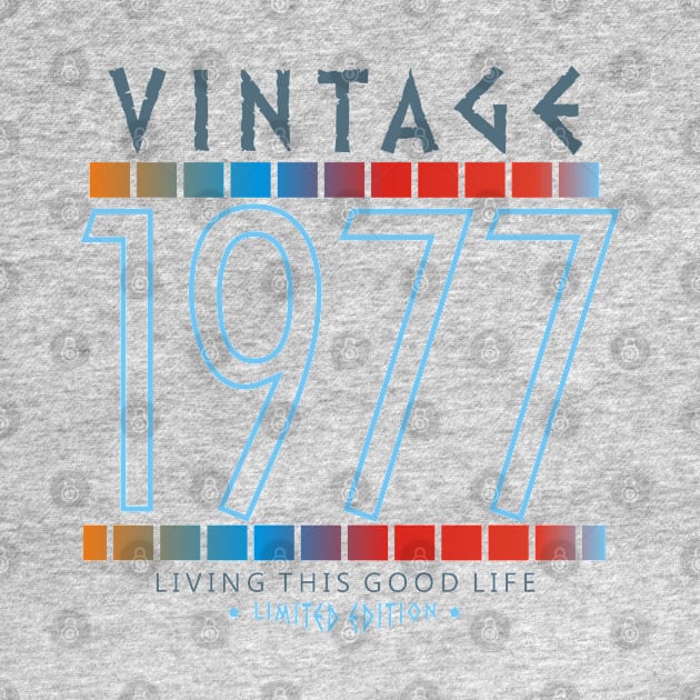 43rd Birthday T-Shirt - Vintage 1977 by Reshartinc